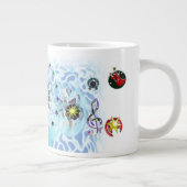 Frohe Weihnachts Wind Santa Claus Sock Jumbo-Tasse (Rechts)