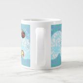 Frohe Weihnachts Wind Santa Claus Sock Jumbo-Tasse (Rückseite)