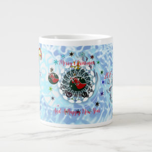 Frohe Weihnachts Wind Santa Claus Sock Jumbo-Tasse