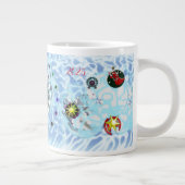 Frohe Weihnachts Wind Santa Claus Sock Jumbo-Tasse (Rechts)