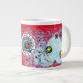 Frohe Weihnachts Wind Santa Claus Sock Jumbo-Tasse (Vorderseite Rechts)