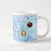 Frohe Weihnachts Wind Santa Claus Sock Jumbo-Tasse (Rechts)