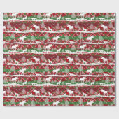 Frohe Weihnachts Winter Animal Thema Geschenkpapier (Flach)