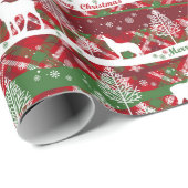 Frohe Weihnachts Winter Animal Thema Geschenkpapier (Rolleneckpunkt)