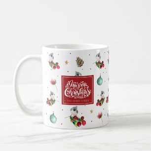 Frohe Weihnachts Winter Bird Muster Personalisiert Kaffeetasse