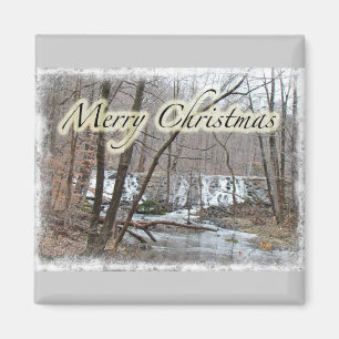 Frohe Weihnachts-Winter-Damm Off Badman Road Magnet