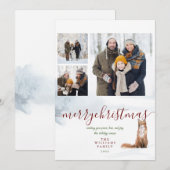 Frohe Weihnachts Winter Fox 3 Foto Collage Feiertagskarte (Vorne/Hinten)