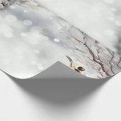 Frohe Weihnachts Winter Frost Bird Traditionell Geschenkpapier (Ecke)