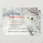 Frohe Weihnachts Winter Frosty Trees Bird Einladung (Vorne/Hinten)