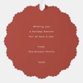 Frohe Weihnachts-Winter-Kranz Ornament Karte (Rückseite)