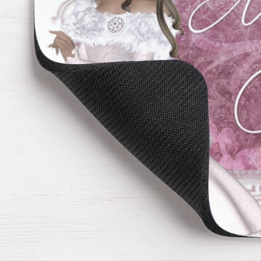 Frohe Weihnachts Winter Lady Designed Mousepad (Ecke)