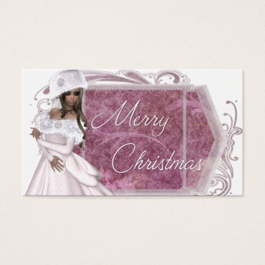 Frohe Weihnachts-Winter-Lady - Weihnachtsgeschenk- (Vorderseite)
