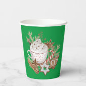 Frohe Weihnachts-Winter-Leckereien Papier Cup Pappbecher (Rückseite)
