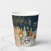 Frohe Weihnachts Winter Magic Blue Pappbecher (Vorderseite)