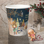 Frohe Weihnachts Winter Magic Blue Pappbecher