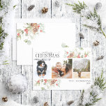 Frohe Weihnachts Winter Pine Berry Botanisches Fot Feiertagskarte<br><div class="desc">Mit der Weihnachts-Winter Pine Berry Watercolor Greenery 3 Foto Holiday Card! Diese schöne Urlaubsfotokarte zeigt drei der besten Fotos Ihrer Familie, umgeben von atemberaubenden Aquarellbildern und moderner Kalligraphie, die allen ein frohes Weihnachtsfest wünschen. Schicken Sie Ihren Lieben diese schöne Urlaubskarte und machen Sie ihre Saison fröhlich und hell! Die neueste...</div>