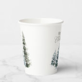 Frohe Weihnachts Winter Scene Paper Cup Pappbecher (Links)