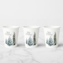 Frohe Weihnachts Winter Scene Paper Cup