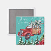 Frohe Weihnachts Winter Snowfall Magnet (Vorderseite/Rückseite)