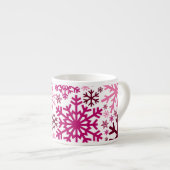 Frohe Weihnachts Winter Snowflake Muster Espressotasse (Vorderseite Rechts)