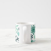 Frohe Weihnachts Winter Snowflake Muster Espressotasse (Rückseite)