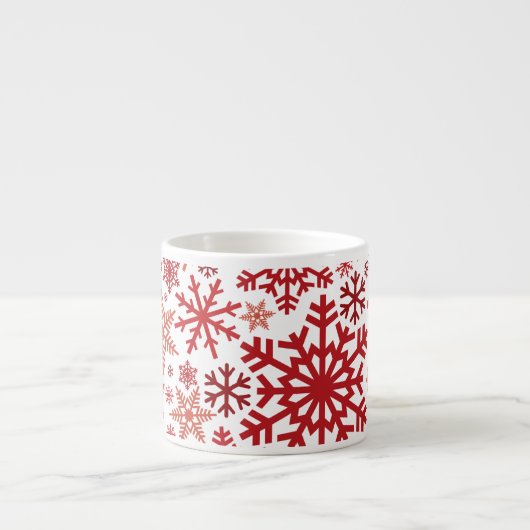 Frohe Weihnachts Winter Snowflake Muster Espressotasse (Vorderseite)