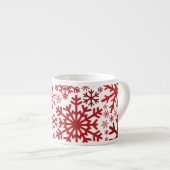 Frohe Weihnachts Winter Snowflake Muster Espressotasse (Vorderseite Rechts)