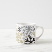 Frohe Weihnachts Winter Snowflake Muster Espressotasse (Rechts)