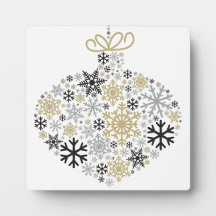Frohe Weihnachts Winter Snowflake Muster Fotoplatte