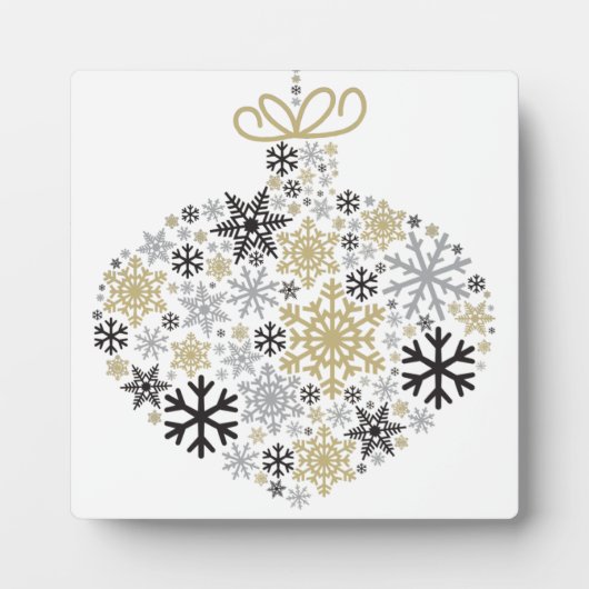 Frohe Weihnachts Winter Snowflake Muster Fotoplatte (Vorderseite)
