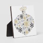 Frohe Weihnachts Winter Snowflake Muster Fotoplatte (Vorderseite)