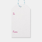 Frohe Weihnachts Winter Snowflake Muster Geschenkanhänger (Rückseite)