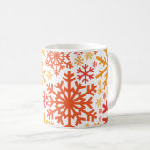 Frohe Weihnachts Winter Snowflake Muster Kaffeetasse (VorderseiteRechts)