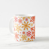 Frohe Weihnachts Winter Snowflake Muster Kaffeetasse (Vorderseite Links)