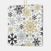 Frohe Weihnachts Winter Snowflake Muster Keramikornament (Links)