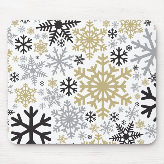 Frohe Weihnachts Winter Snowflake Muster Mousepad (Vorne)