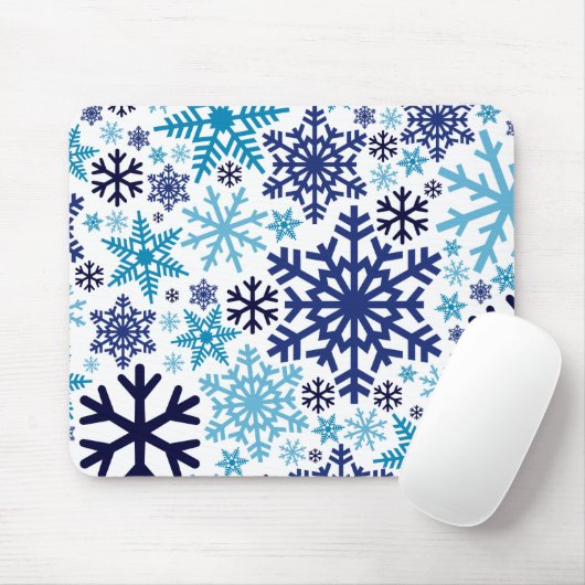 Frohe Weihnachts Winter Snowflake Muster Mousepad (Mit Mouse)
