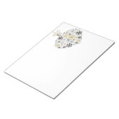 Frohe Weihnachts Winter Snowflake Muster Notizblock (angewinkelt)