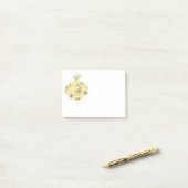 Frohe Weihnachts Winter Snowflake Muster Post-it Klebezettel (Auf Schreibtisch)