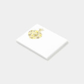 Frohe Weihnachts Winter Snowflake Muster Post-it Klebezettel (angewinkelt)