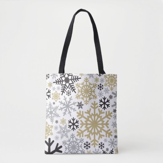 Frohe Weihnachts Winter Snowflake Muster Tasche (Vorderseite)