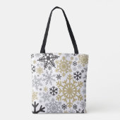 Frohe Weihnachts Winter Snowflake Muster Tasche (Rückseite)