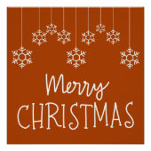 Frohe Weihnachts Winter Snowflakes Typografie Poster (Vorderseite)