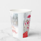 Frohe Weihnachts Winter Snowman Paper Cups Pappbecher (Rechts)