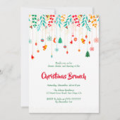 Frohe Weihnachts Winter Strumpfs Feiertag Party Einladung (Vorderseite)