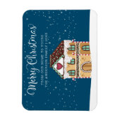 Frohe Weihnachts Winter Szene Gingerbread House Magnet (Vertikal)