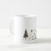 Frohe Weihnachts Winter Wonderland Tasse. Kaffeetasse (Vorderseite Links)