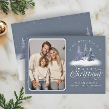 Frohe Weihnachts Winter Woodland Familie Foto