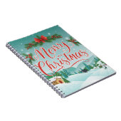 Frohe Weihnachts Winter Wunderland Szene Notizblock (Rechte Seite)