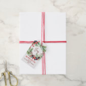 Frohe Weihnachts-Winterbeeren-Kranz Geschenkanhänger (Mit Garn)
